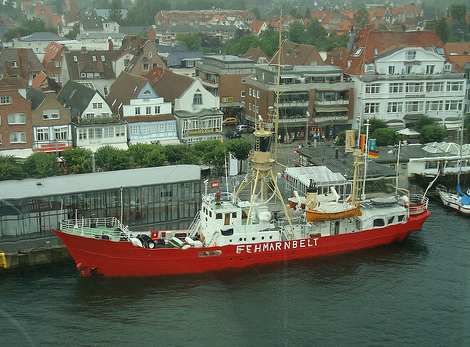 Feuerschiff Fehmarnbelt in der Lübecker-Bucht in Lübeck-Travemünde: